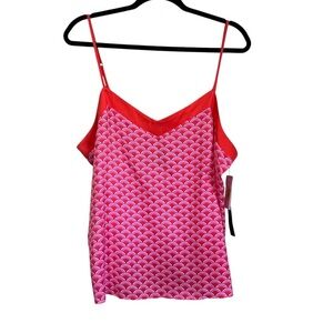 Room Service Sleepwear V-neck Camisole Pink Scallop Size XL